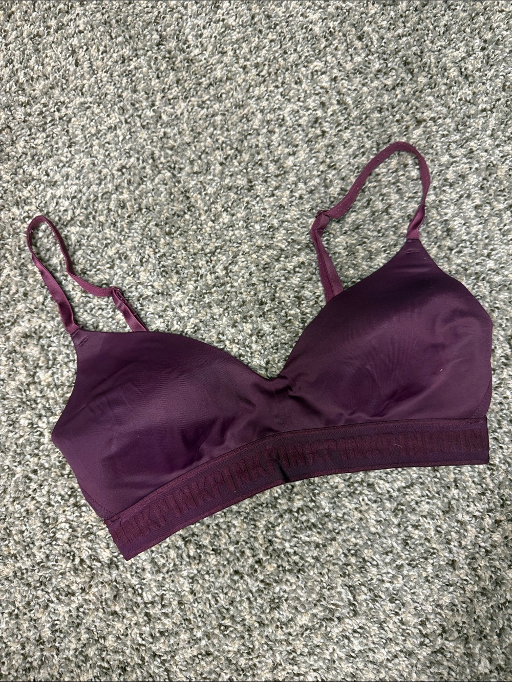 PINK Victoria's Secret Wireless Bralette in Plum